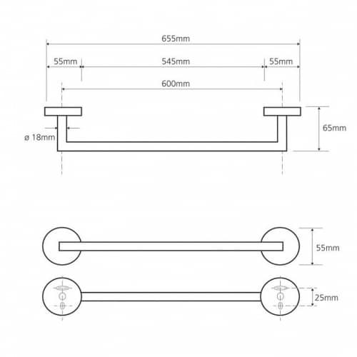 Купить Полотенцедержатель Bemeta Omega 104204042 хром по низкой цене