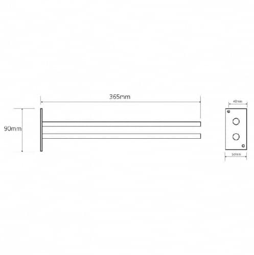 Купить Полотенцедержатель Bemeta Omega 104704142 двойной хром по низкой цене