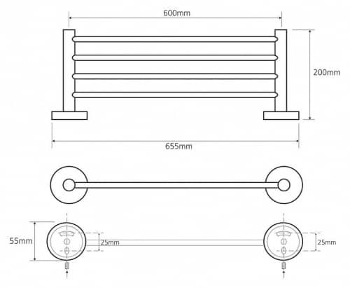 Купить Полотенцедержатель Bemeta Omega 104105082 хром по низкой цене