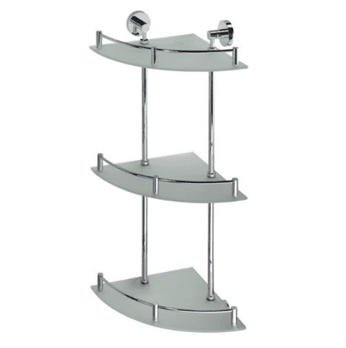 Купить Полочка Bemeta Omega стеклянная 104202152 тройная угловая хром по низкой цене