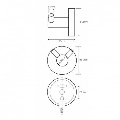 Купить Крючок Bemeta Neo для ванной 104106035 двойной матовый по низкой цене
