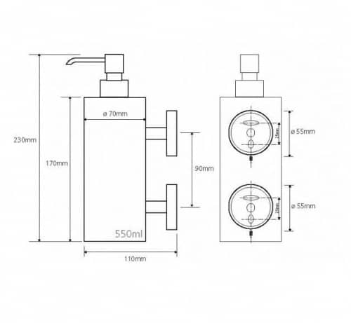 Купить Дозатор Bemeta Neo для жидкого мыла 104109035 большой стакан по низкой цене