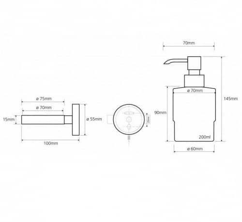 Купить Дозатор Bemeta Neo для жидкого мыла 104109115 Mini по низкой цене