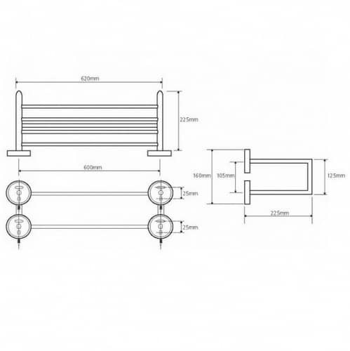Купить Полотенцедержатель Bemeta Neo с полкой 104205105 по низкой цене