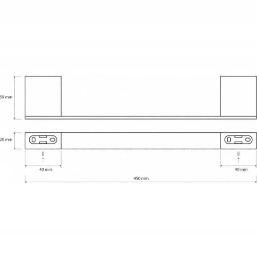 Купить Полотенцедержатель Bemeta Via 135004022 хром по низкой цене