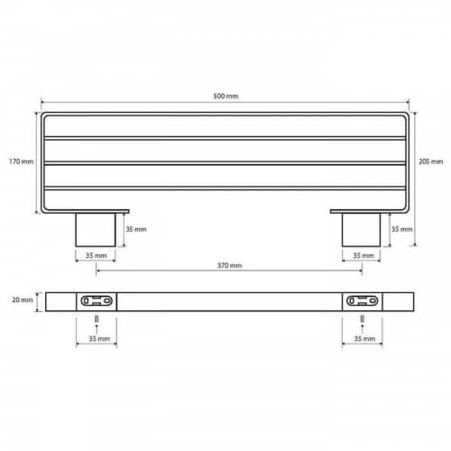 Купить Полотенцедержатель Bemeta Via 135002182 хром по низкой цене