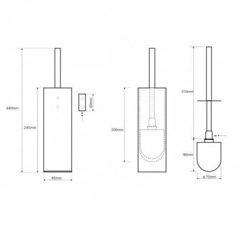 Купить Ершик Bemeta Plaza подвесной/наполный 118113092 белая щетка хром по низкой цене