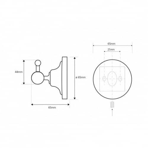Купить Крючок Bemeta Retro для ванной 144306012 хром по низкой цене