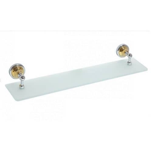 Купить Полочка Bemeta Retro стеклянная 144202248 хром/золото по низкой цене