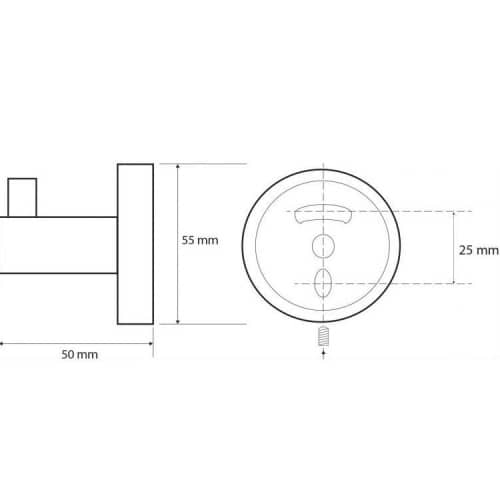 Купить Крючок Bemeta Dark для ванной 104106020 лак по низкой цене