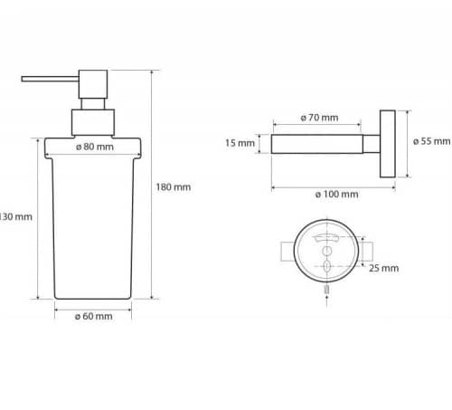 Купить Дозатор Bemeta Dark для жидкого мыла 104109010 лак по низкой цене
