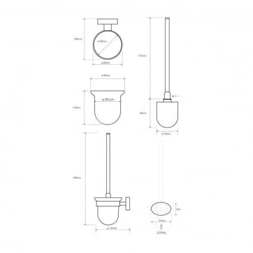 Купить Ершик Bemeta Oval подвесной 118413011 хром по низкой цене