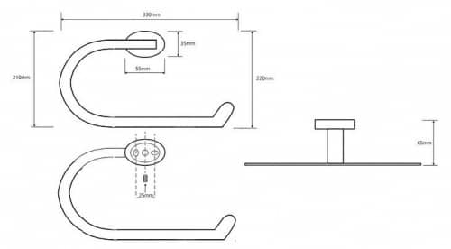 Купить Полотенцедержатель Bemeta Oval кольцевой 118404061 хром по низкой цене