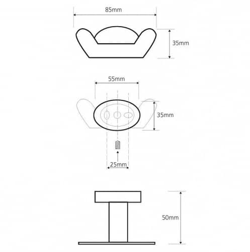Купить Крючок Bemeta Oval для ванной 118406031 двойной хром по низкой цене