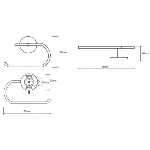 Купить Держатель туалетной бумаги Bemeta Alfa 102414012 без крышки хром по низкой цене