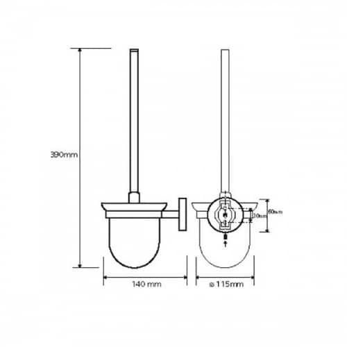Купить Ершик Bemeta Alfa подвесной 102413012 хром по низкой цене
