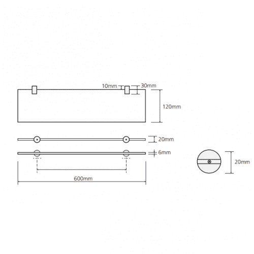 Купить Полочка Bemeta Alfa стеклянная 102402242 хром по низкой цене