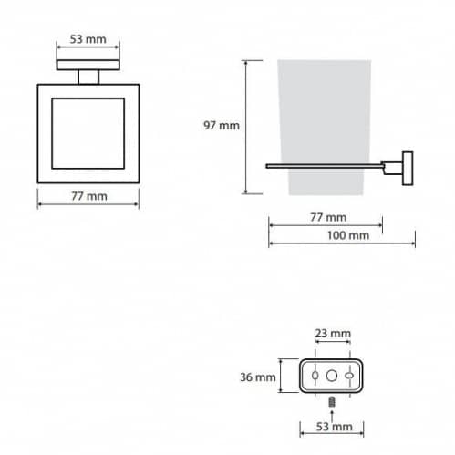 Купить Держатель Bemeta Niki зубных щеток со стаканом 153110052 подвесной хром по низкой цене