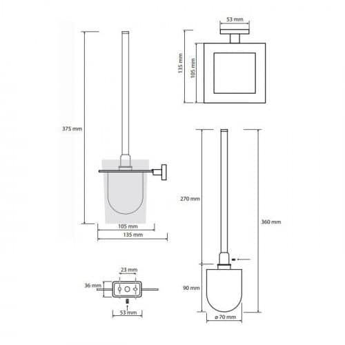 Купить Ершик Bemeta Niki подвесной 153113012 белая щетка хром по низкой цене