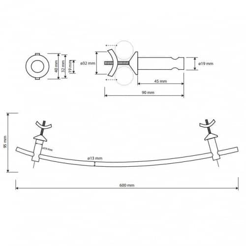 Купить Полотенцедержатель Bemeta Rawell на радиатор 134504212 хром по низкой цене