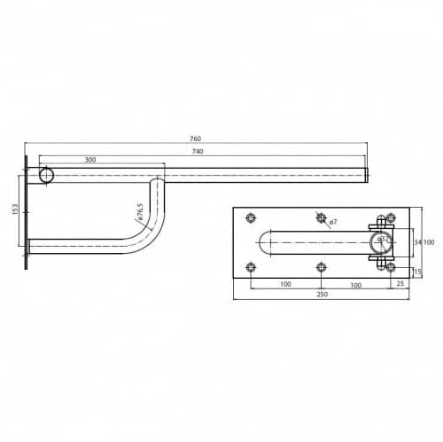 Купить Поручень Bemeta Help Program откидной 301102091 глянцевый 760 мм по низкой цене