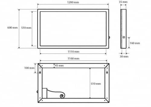 Купить Зеркало Bemeta 127201719 с подсветкой рамки по низкой цене