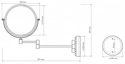 Купить Зеркало Bemeta Neo 106301705 косметическое по низкой цене