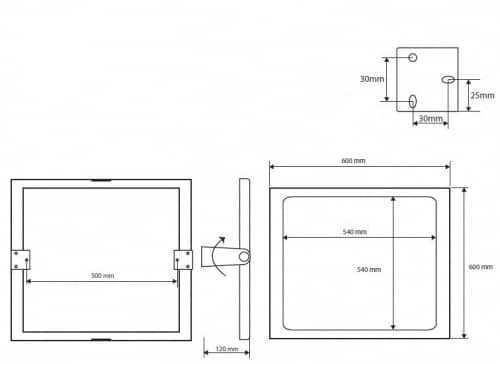 Купить Зеркало Bemeta Help Program 301401042 матовое откидное по низкой цене