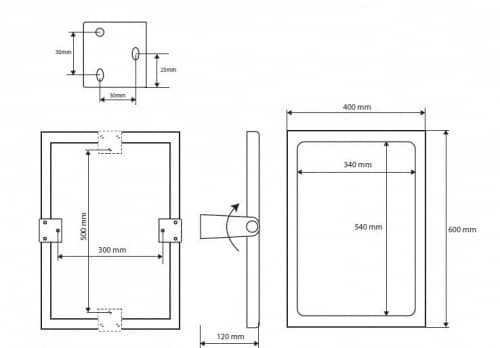 Купить Зеркало Bemeta Help Program 301401032 откидное по низкой цене
