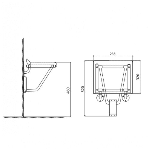 Купить Сиденье Bemeta Help Program 326325056 для душа откидное по низкой цене