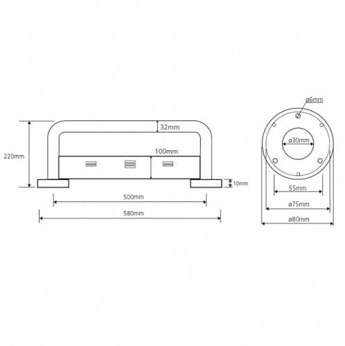 Купить Поручень Bemeta Help Program для ванной 301100571 с полкой глянцевый по низкой цене
