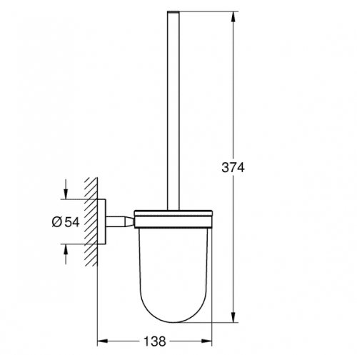 Купить Ершик Grohe BauCosmopolitan подвесной 40463001 по низкой цене