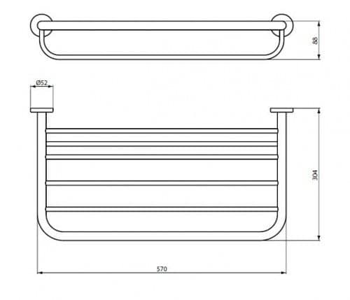 Купить Полотенцедержатель Ideal Standard IOM A9106AA с полкой по низкой цене