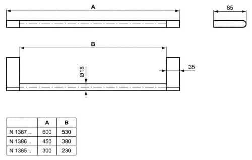 Купить Полотенцедержатель Ideal Standard Connect N1385AA по низкой цене