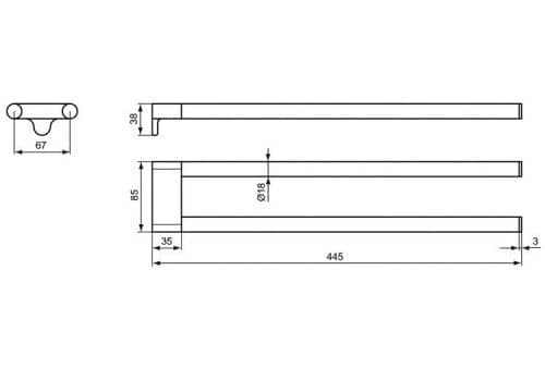 Купить Полотенцедержатель Ideal Standard Connect A9181AA по низкой цене