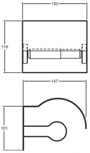 Купить Держатель туалетной бумаги Jacob Delafon Singulier туалетной бумаги 15207D-CP с крышкой по низкой цене