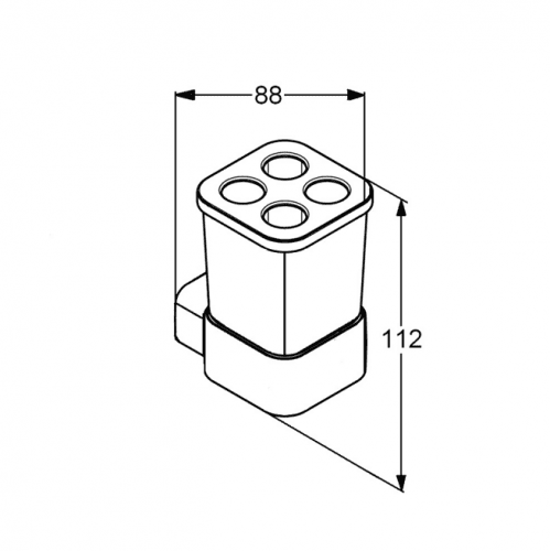 Купить Держатель Kludi E2 зубных щеток со стаканом 4998205 по низкой цене