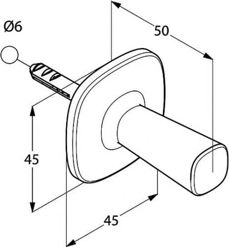 Купить Крючок Kludi Ambienta 5398405 для ванной по низкой цене