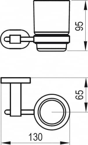 Купить Держатель Ravak Chrome CR зубных щеток со стаканом 210.00 по низкой цене
