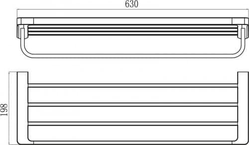 Купить Полотенцедержатель Ravak 10 градусов TD 330.00 63 см тройной по низкой цене