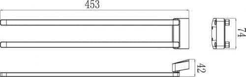 Купить Полотенцедержатель Ravak 10 градусов TD 340.00 42 см двойной поворотный по низкой цене