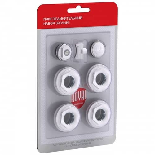 Купить Набор Royal Thermo 1/2'' Bianco Traffico присоединительный по низкой цене