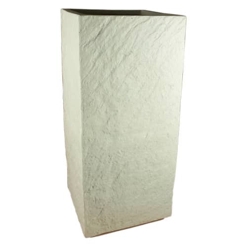 Купить Уличный горшок FIBERSTONE 30х30х70 см белый 63 литра по низкой цене