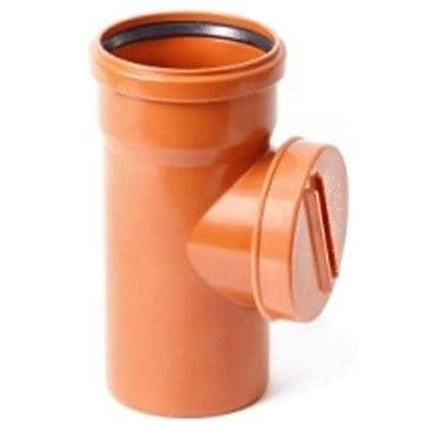 Купить Ревизия ПВХ 3.2 Ду 110 в сборе с кольцом рыжая по низкой цене