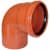 Купить Отвод канализационный ПВХ 90 градусов рыжий 110 мм по низкой цене