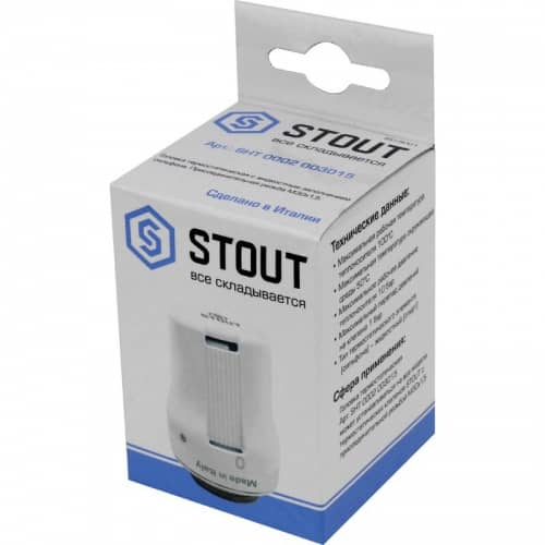 Купить Головка Stout термостатическая SHT 0002 003015 M30x1,5 жидкостная по низкой цене