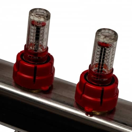 Купить Коллектор Stout распределительный SMS 0927 000002 на 2 контура с расходомерами с выпускным клапаном и сливом по низкой цене