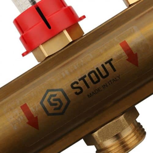 Купить Коллектор Stout распределительный SMB 0473 000010 на 10 контуров с расходомерами по низкой цене