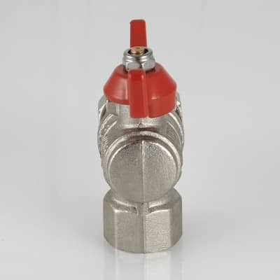Купить Кран Valtec Base  шаровой VT.228.N.04 полнопроходной латунный угловой с полусгоном американка по низкой цене