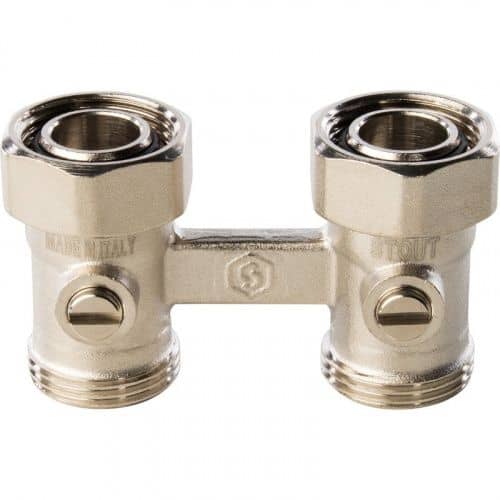 Купить Узел нижнего подключения радиатора Stout SVH 0002 000020 3/4 дюйма, для двухтрубной системы, прямой по низкой цене